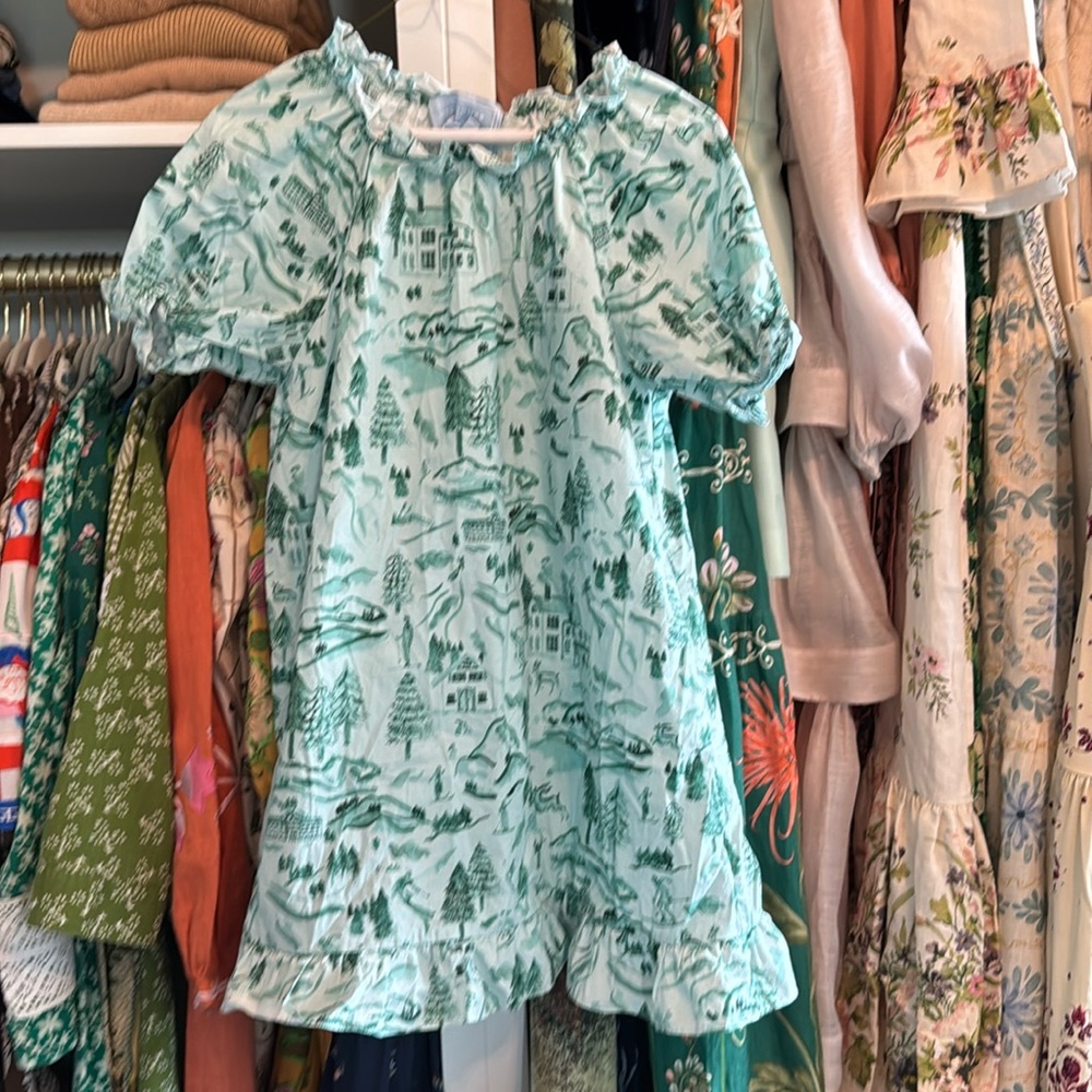 Hill House Green Patterned Dress
